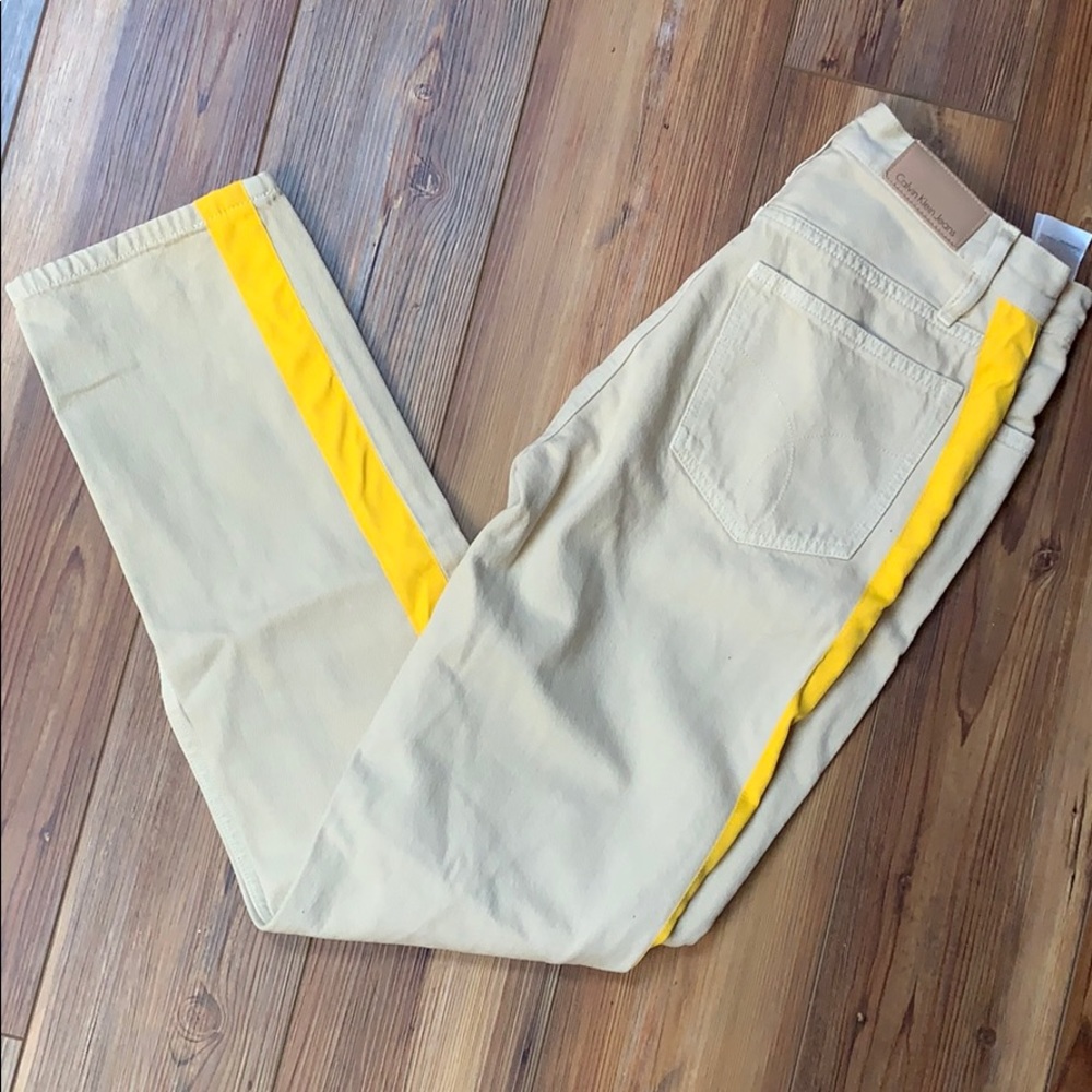 Calvin Klein color block jean